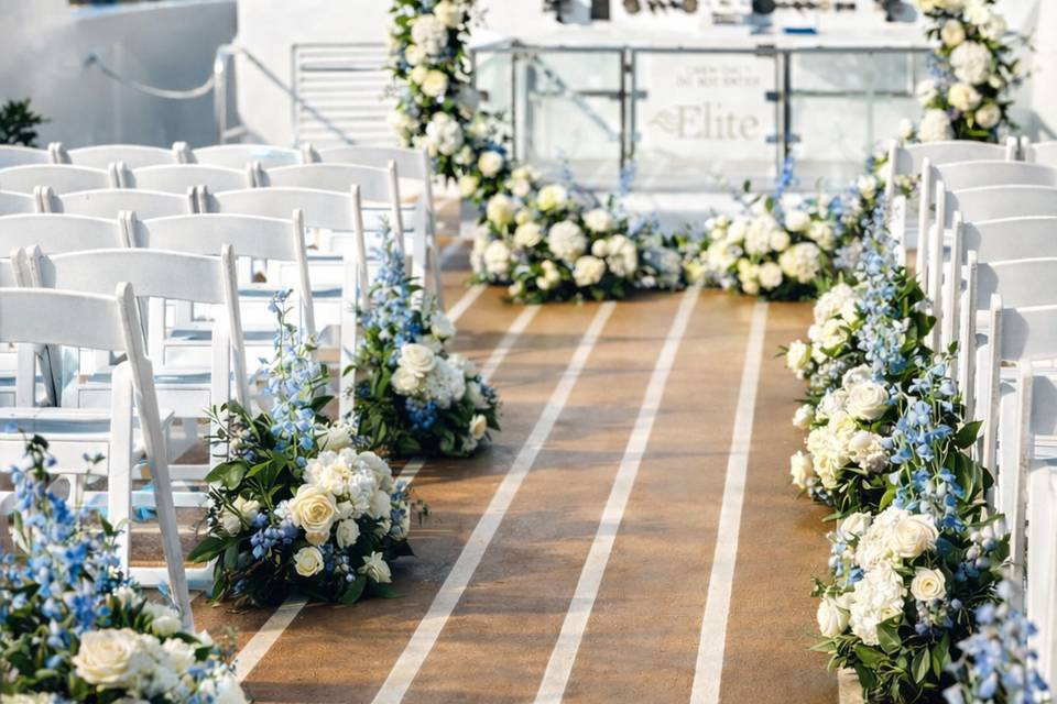 Blue Hydrangea + Signage