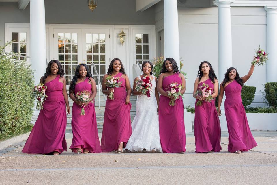 Bride and Bridesmaids