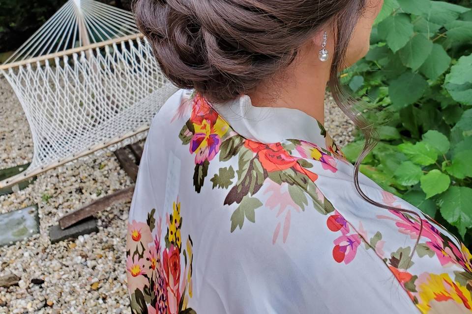 A refined updo for an elegant bride