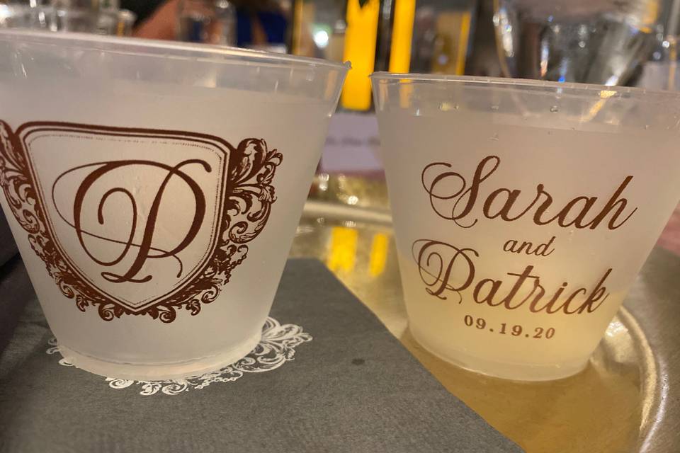 Custom monogramed cups