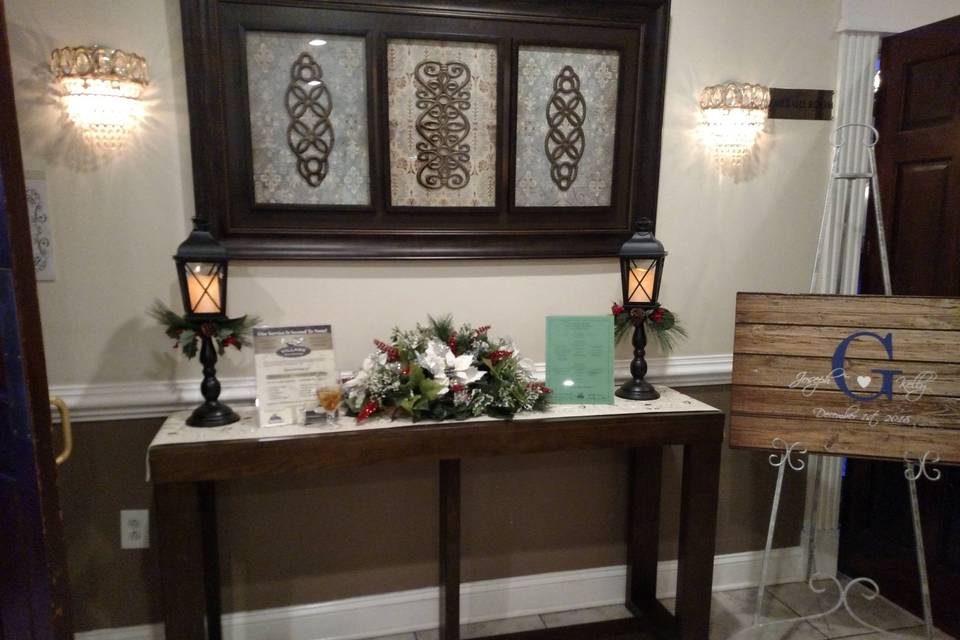 Welcome table