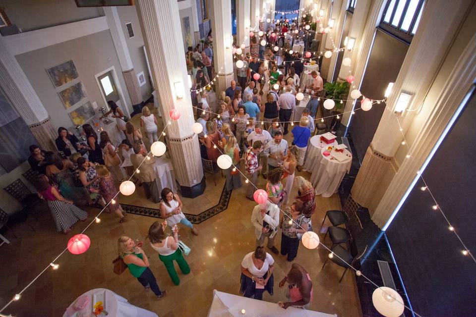 Reception area with guests