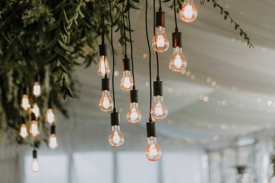 Hanging greenery for wedding