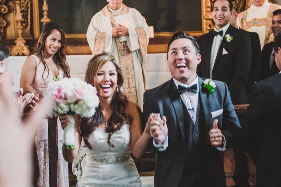 The newly wed couple