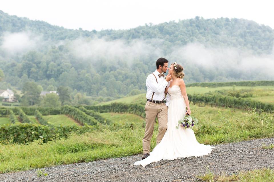 Misty couple portrait