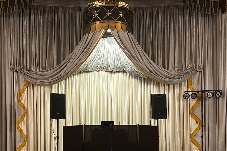 Wedding DJ with Booth on Stage