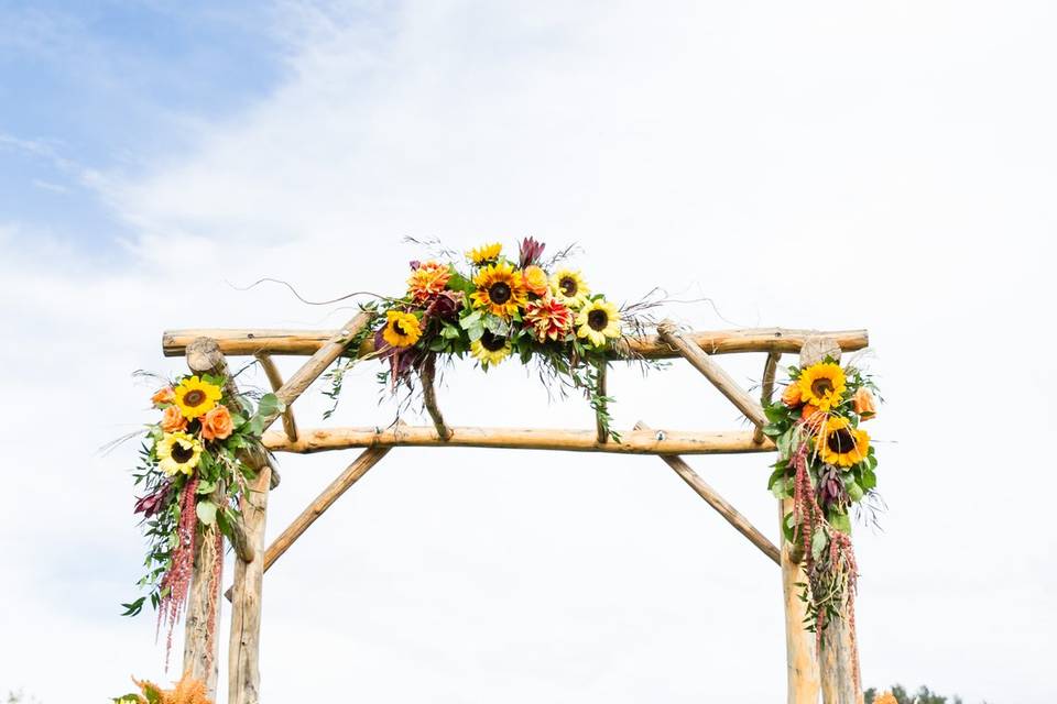 Sunflower decor arch