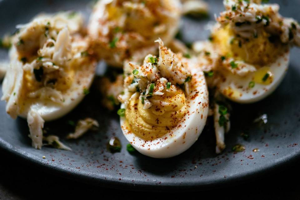 Crab Deviled Eggs