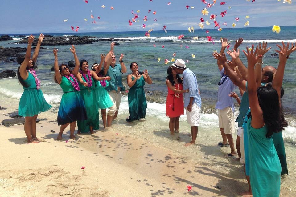 Outdoor wedding ceremony