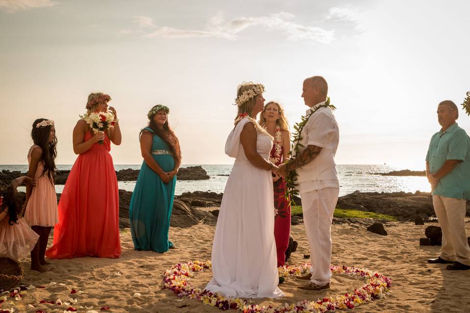 Outdoor wedding ceremony