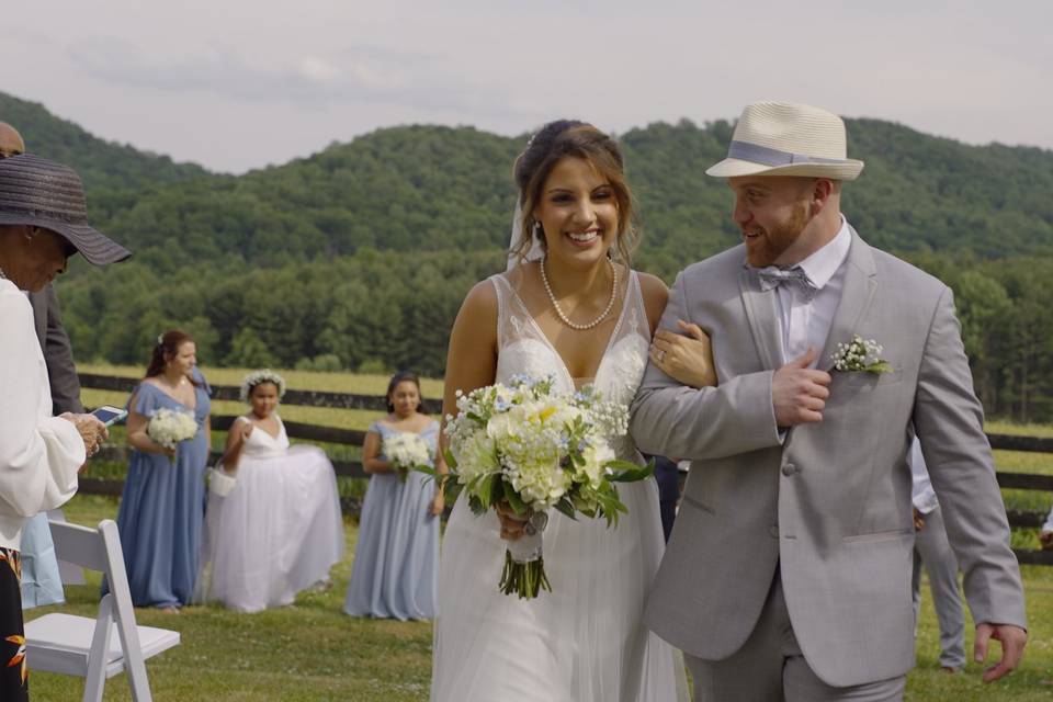 Walking down the aisle