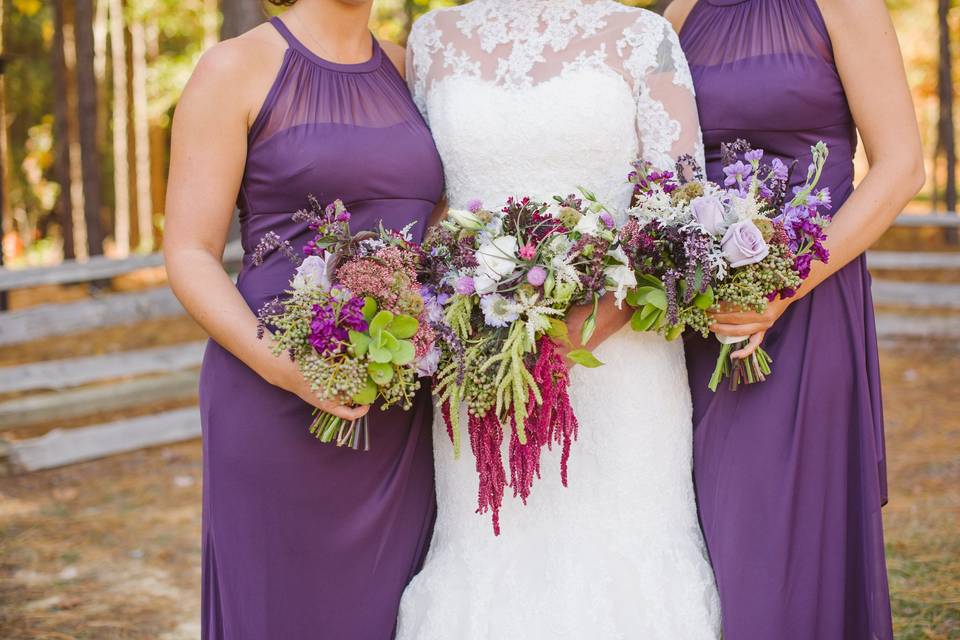 Matching bouquets