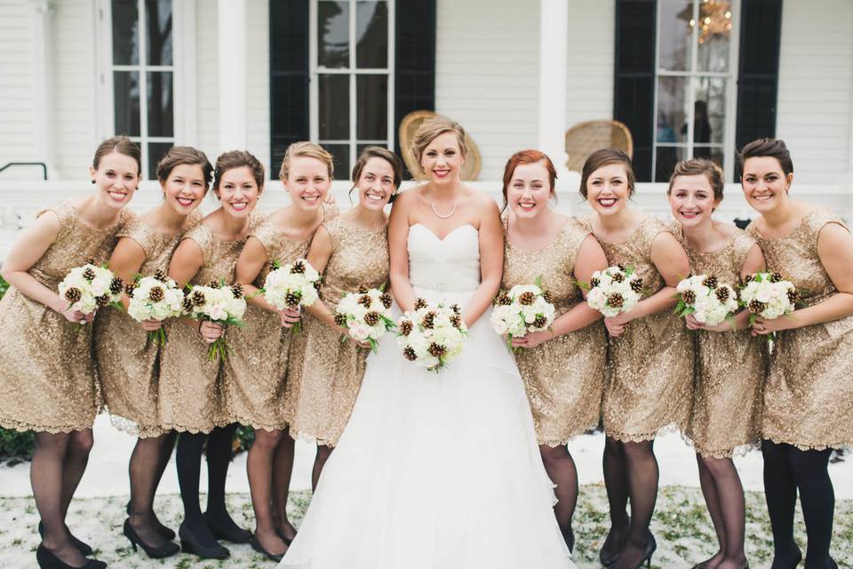 Yellow bouquets