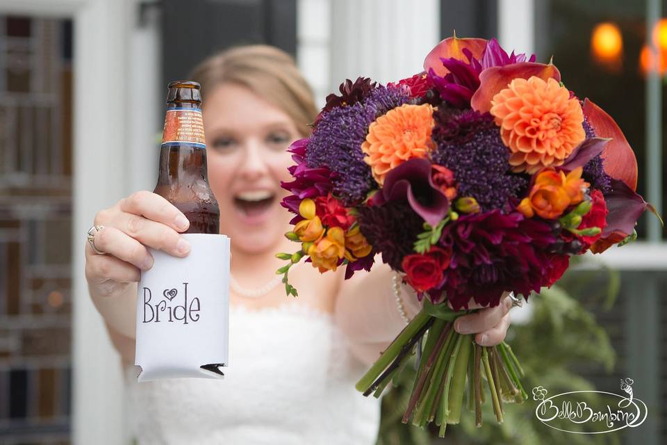 Flowers and beer
