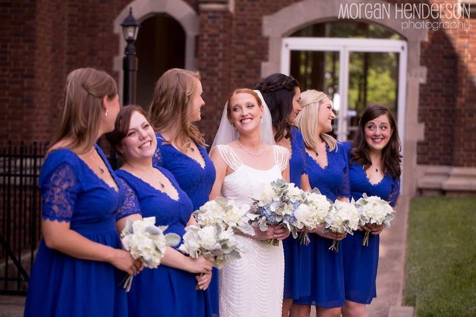 Royal blue themed wedding