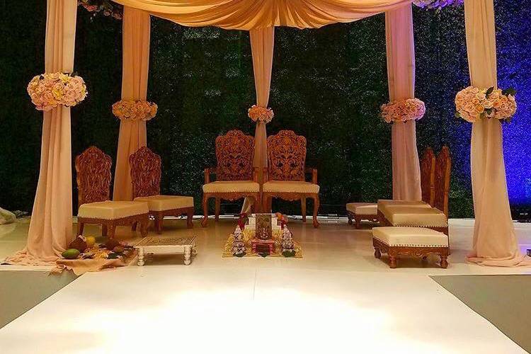 Mandap with Floral Topper