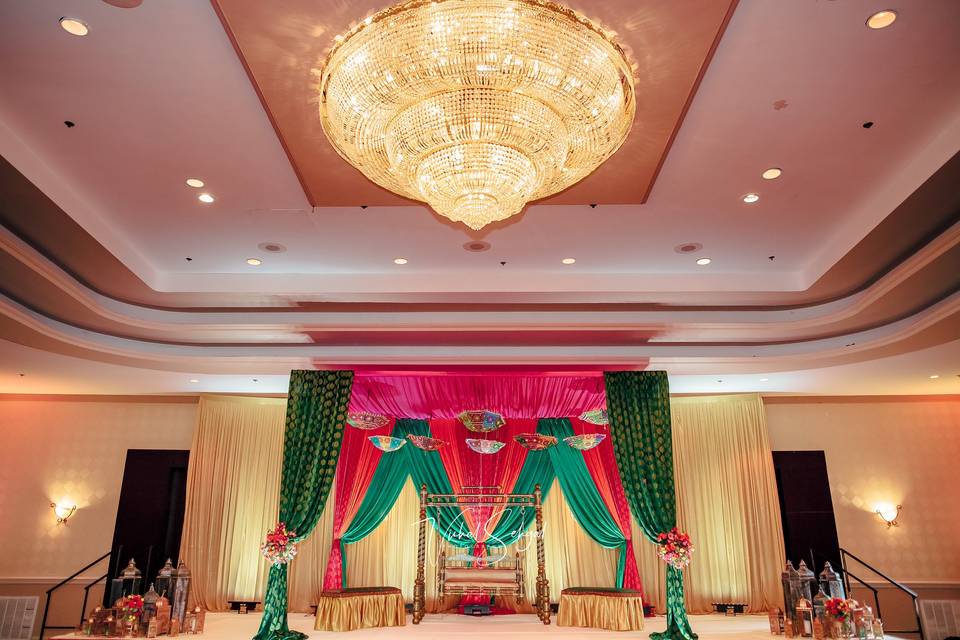 Sangeet Decor Stage with Swing