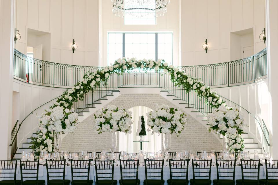 50-foot floral staircase