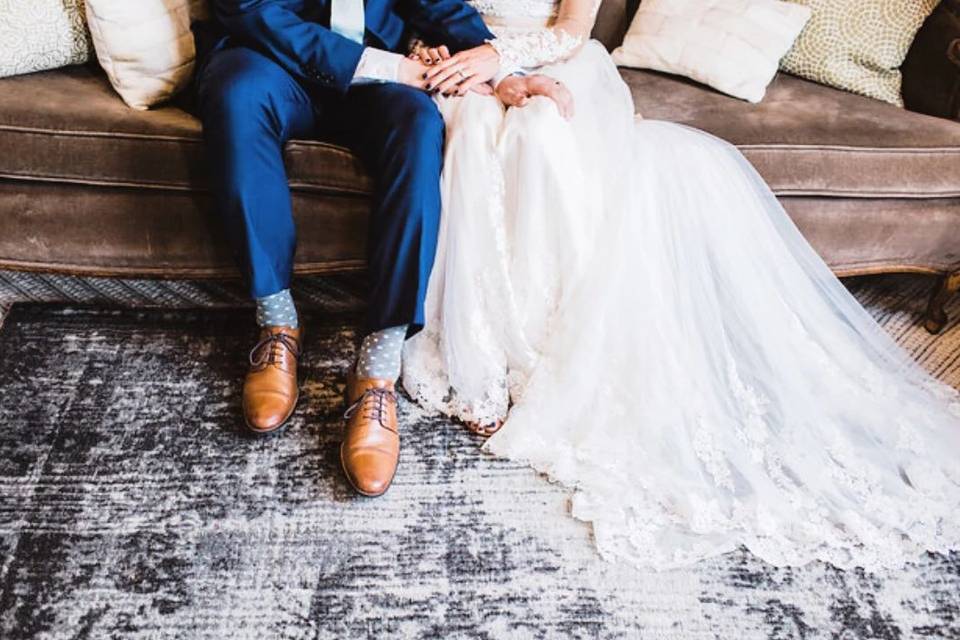 Couple holding hands