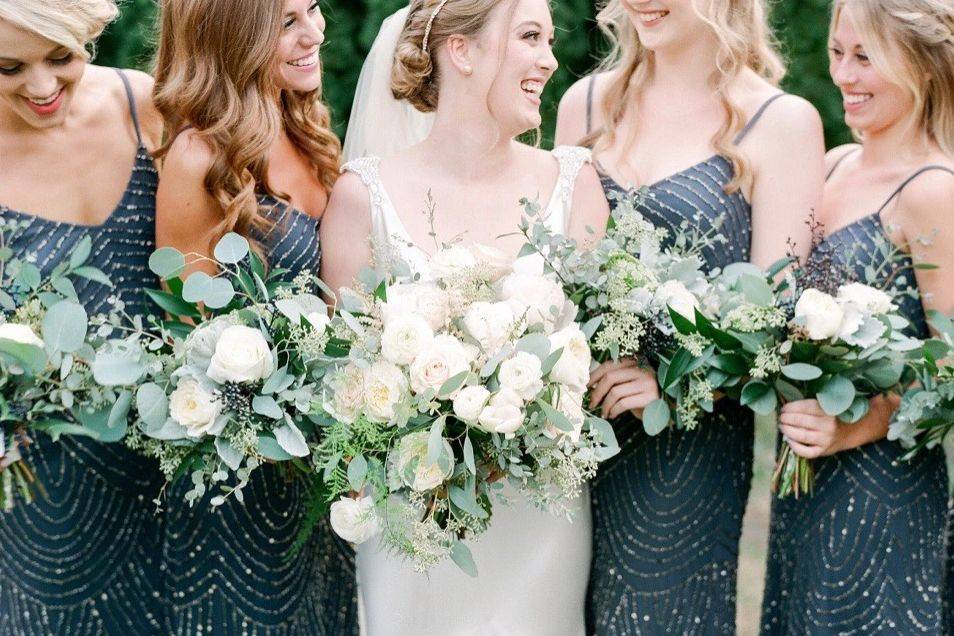 Bride & bridesmaids