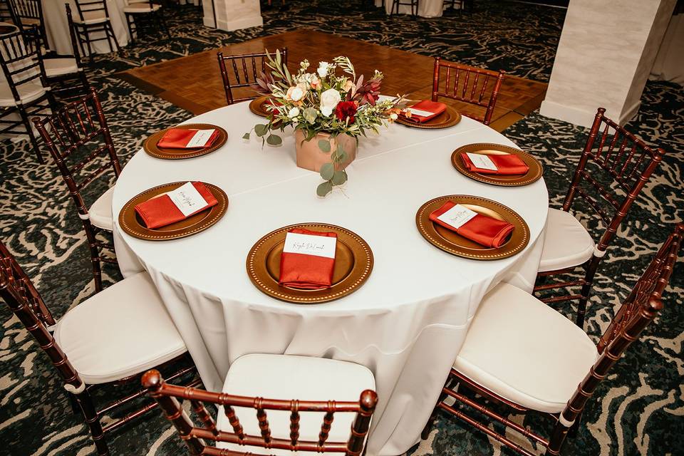 Cypress Ballroom Table Setting