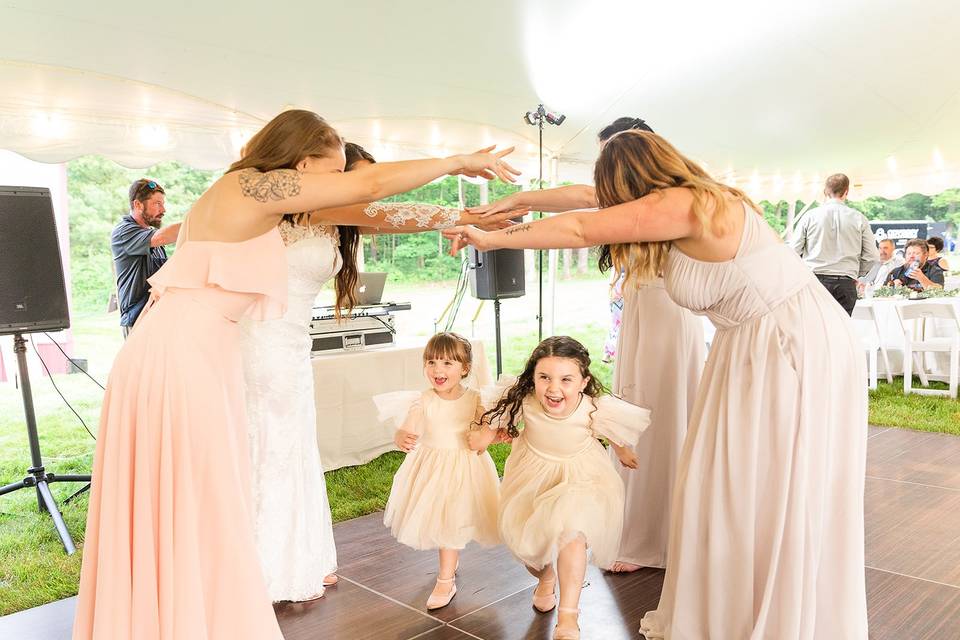 Flower Girls Dancing