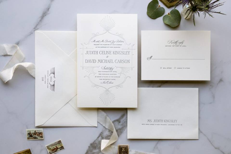 Art Deco invitation