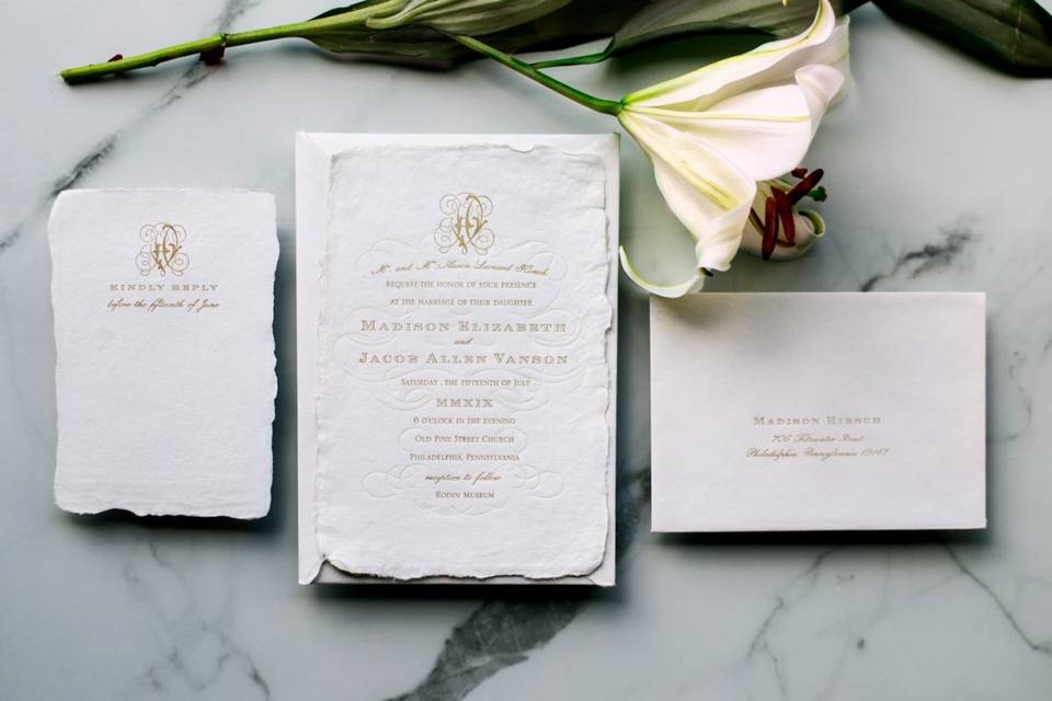 Romantic wedding invite