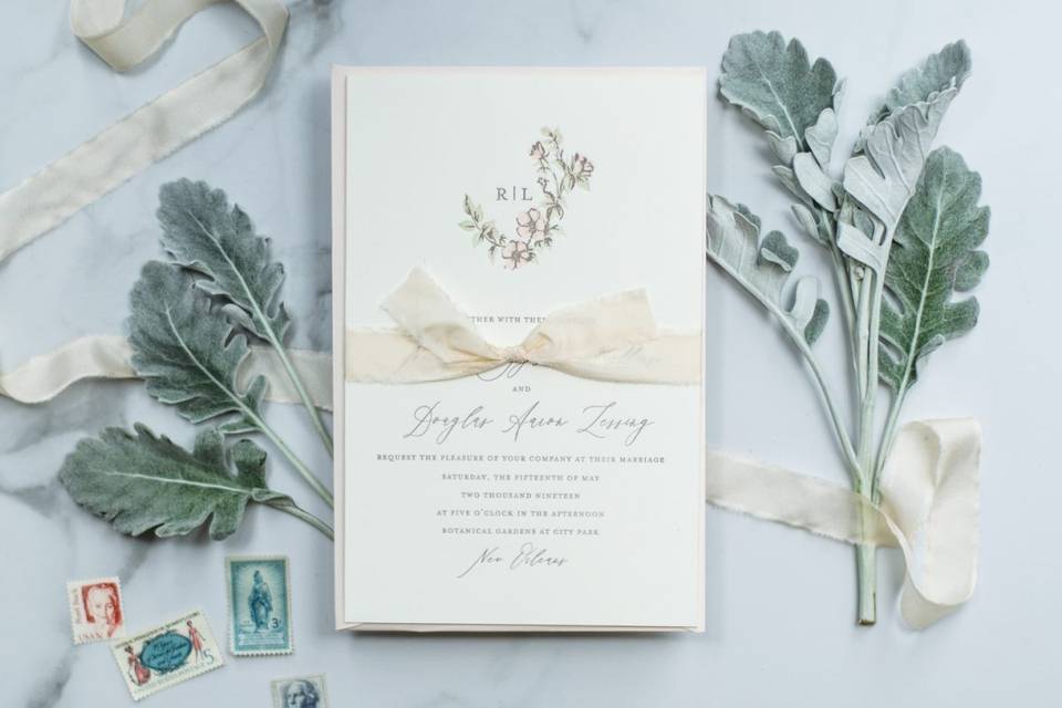 Eglantine Rose Letterpress