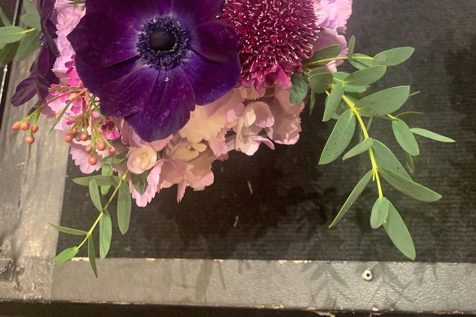 Purple bride's maid bouquet