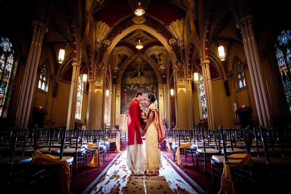 The newly weds in the Main Hall