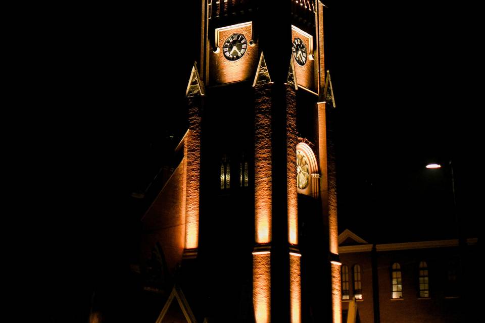 Steeple Square at night