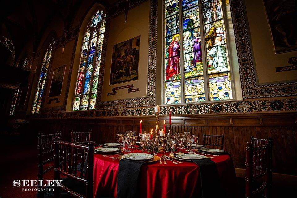 Stained-glass backdrop