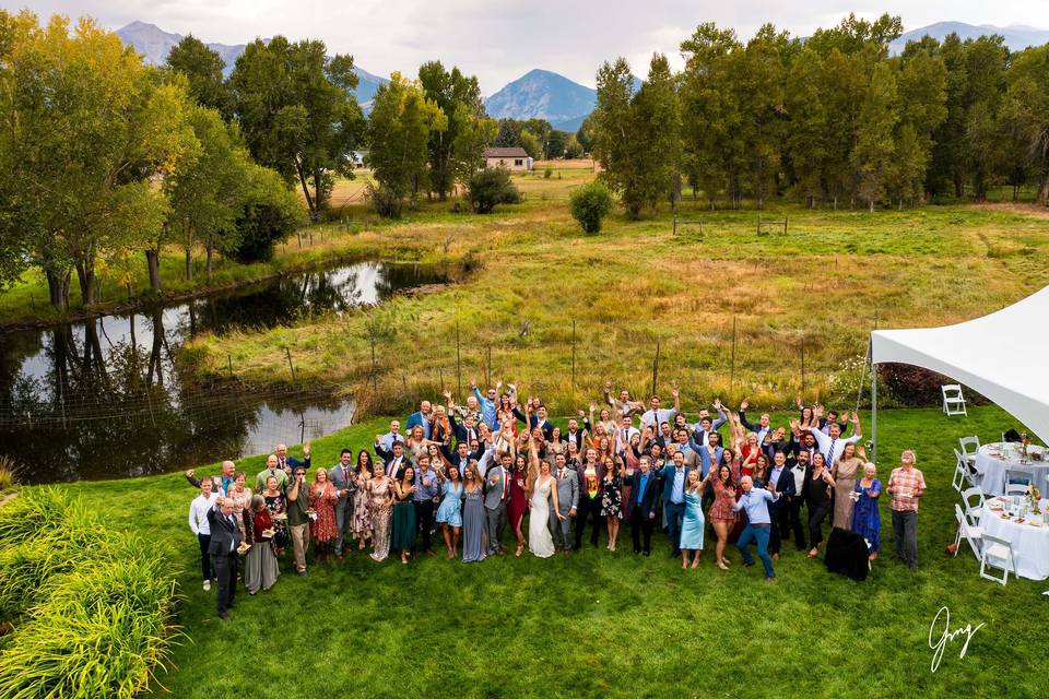 Aerial Group Photo