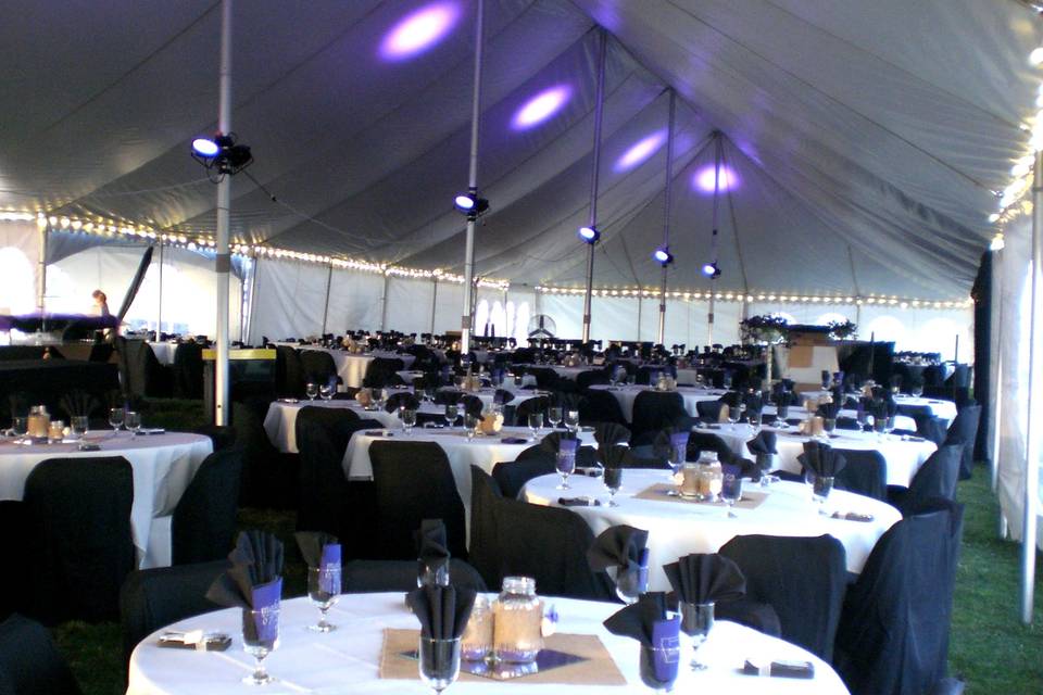 Interior Wedding Tent Setup