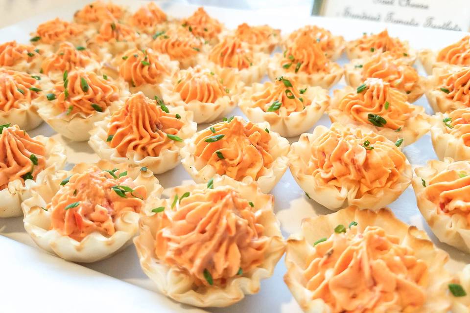 Salmon mousse cups
