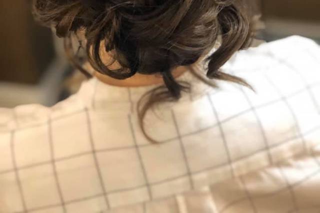 Loose bun with decorative piece