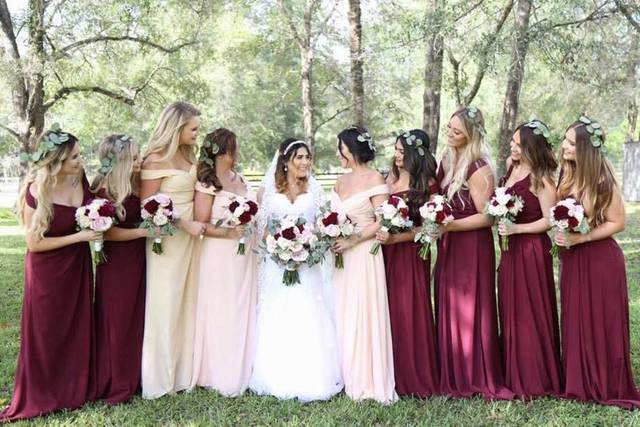 Bride with the bridesmaids