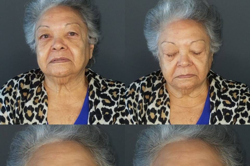Elderly make-up look