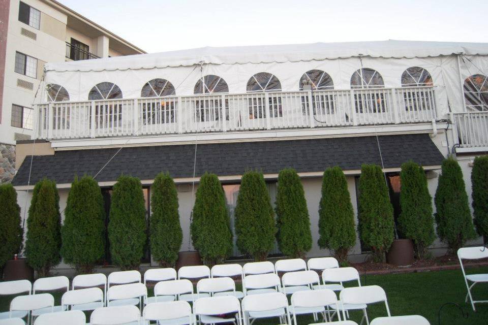 Outdoor wedding ceremony area