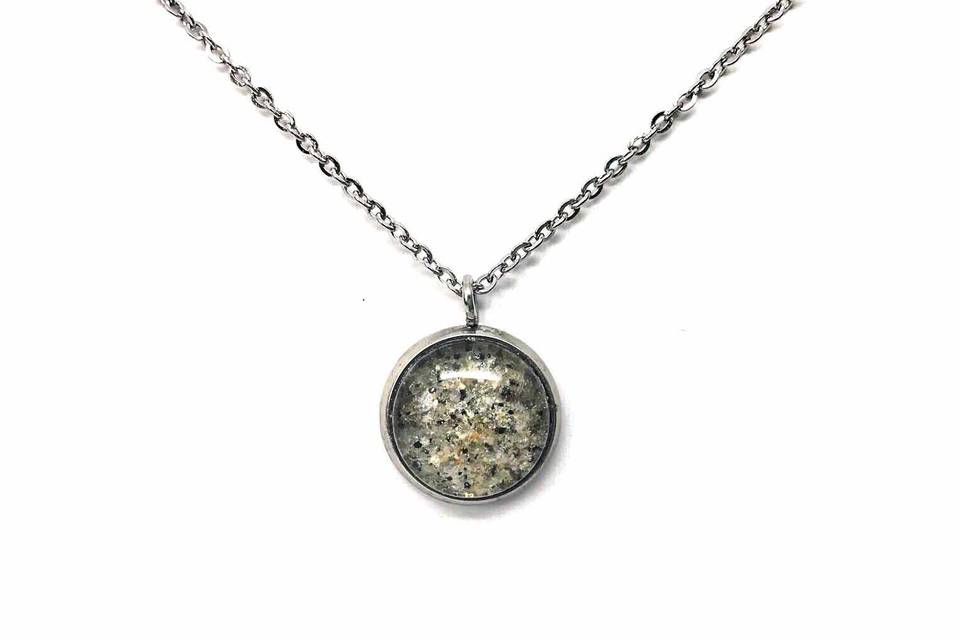 Beach Sand Small Round Pendant