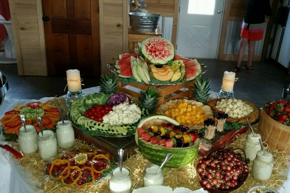 Buffet table