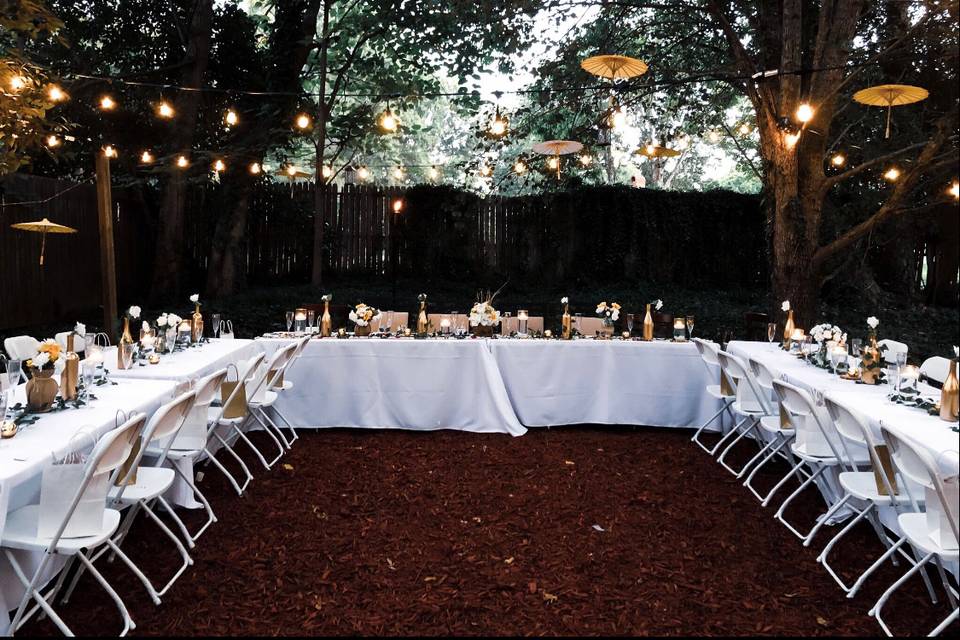 Home Wedding Reception