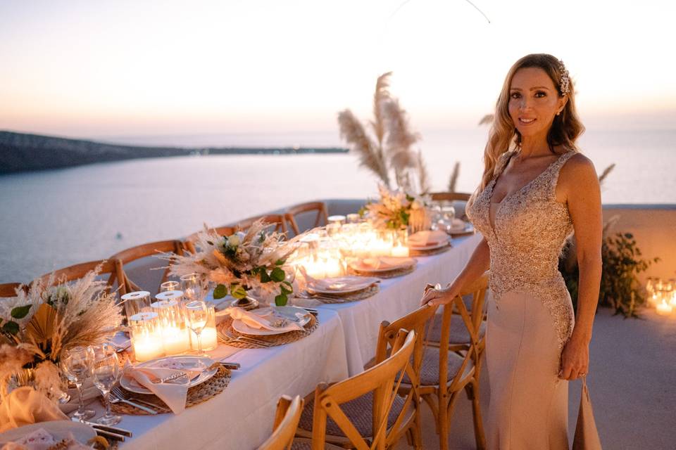 Wedding table setup