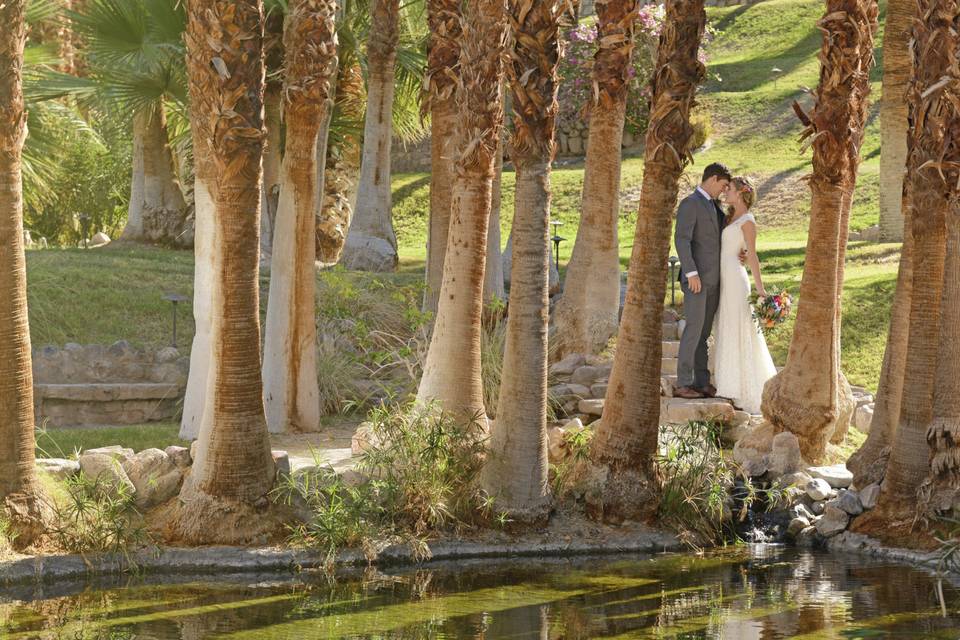 Couple in garden