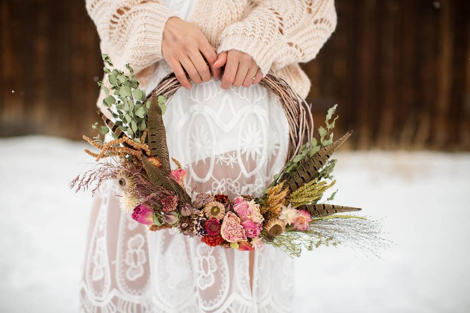 Dried Hoop Bouquet