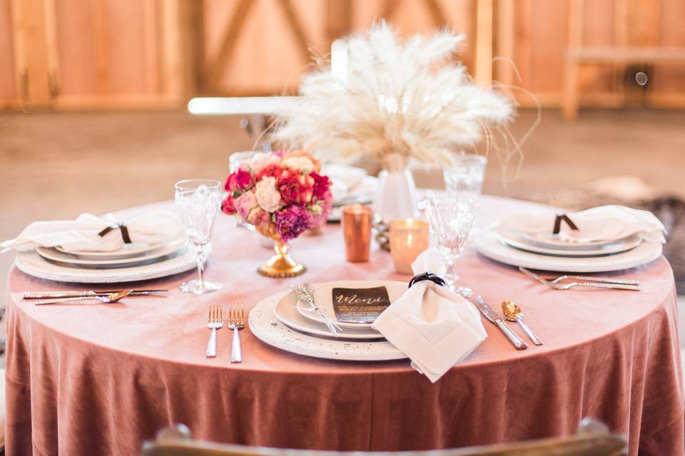 Dried Flower Table Setting