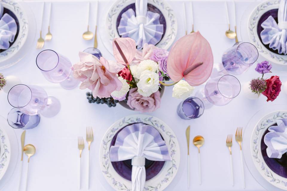 English Garden wedding table