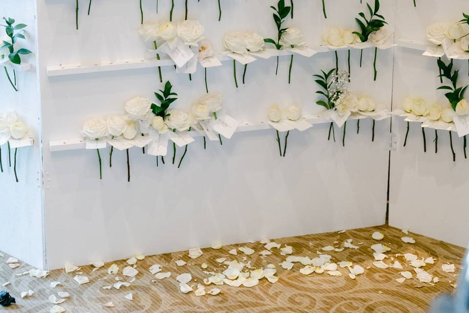Flower stem escort wall