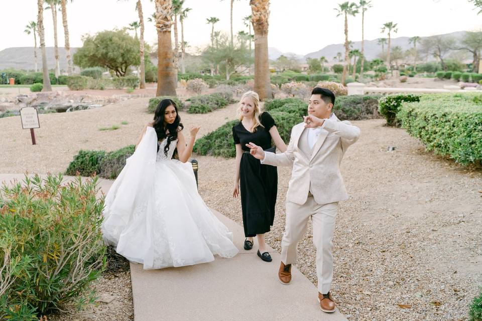 Fun with our bride & groom